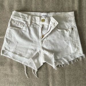 FRAME - Mini denim shorts